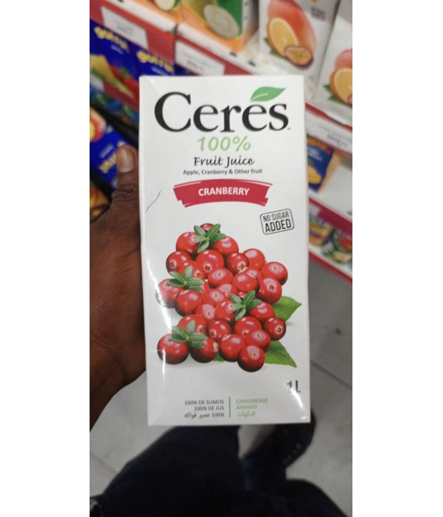 JUS DE FRUITS CRANBERRIES CERES 1L JUS DE FRUITS CRANBERRIES CERES 1L