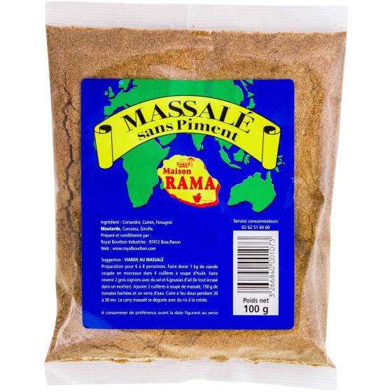 MASSALE SANS PIMENT SACHET 100G RAMA 0,1 KG