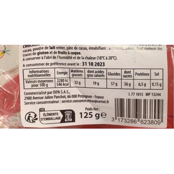 CHOCOLAT POULE 125 G