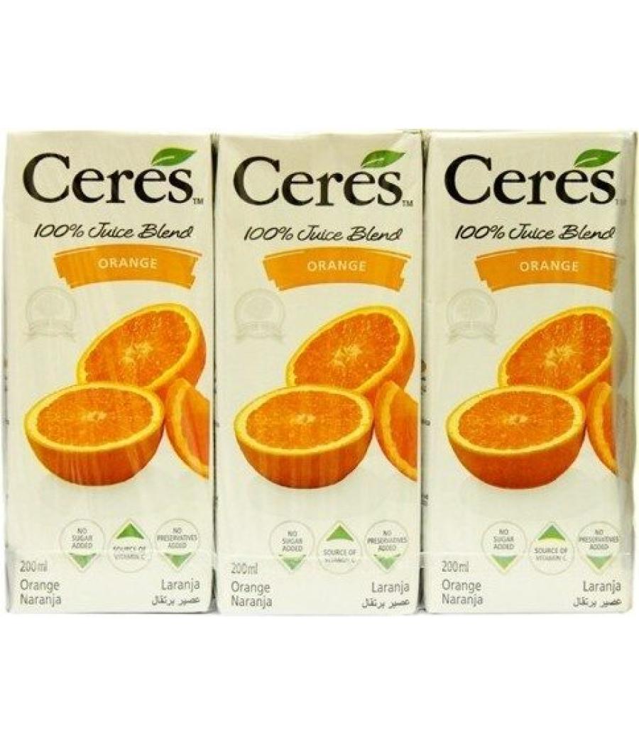 JUS DE FRUITS D'ORANGE CERES 6X 200ML JUS DE FRUITS D'ORANGE CERES 6X 200ML