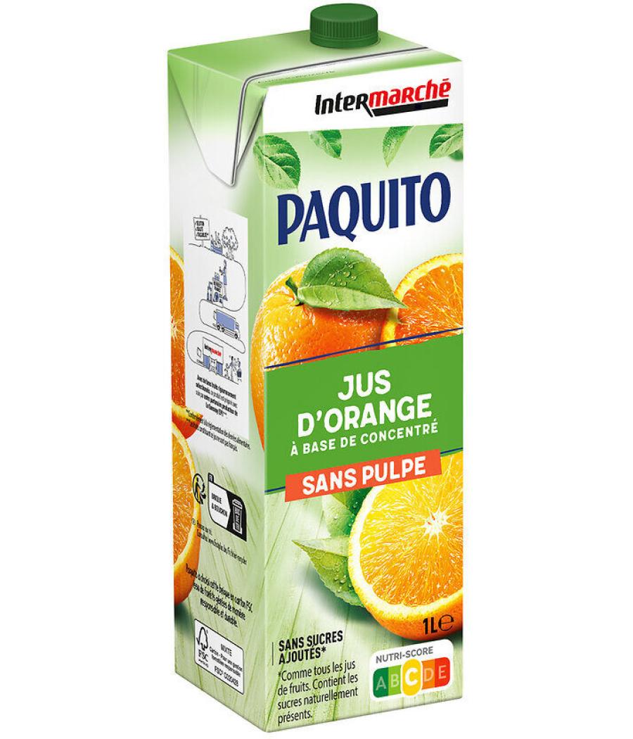 JUS DE FRUITS D'ORANGE SANS PULPE PAQUITO 1L JUS DE FRUITS D'ORANGE SANS PULPE PAQUITO 1L