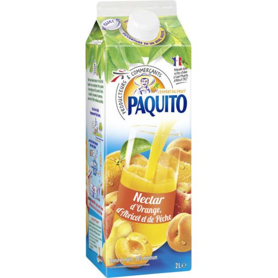 NECTAR D'ORANGE D'ABRICOT ET PECHE PAQUITO 2L