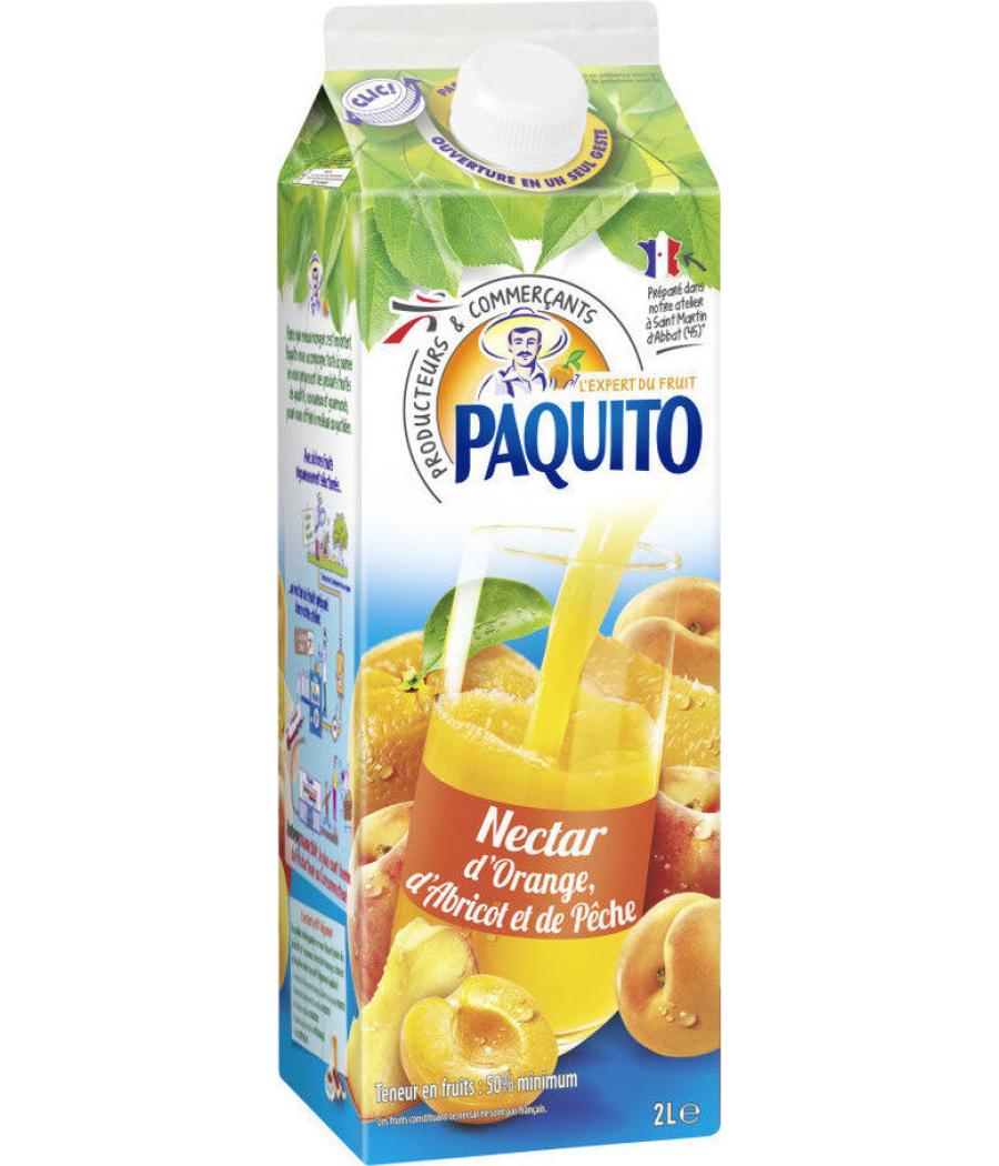 NECTAR D'ORANGE D'ABRICOT ET PECHE PAQUITO 2L NECTAR D'ORANGE D'ABRICOT ET PECHE PAQUITO 2L