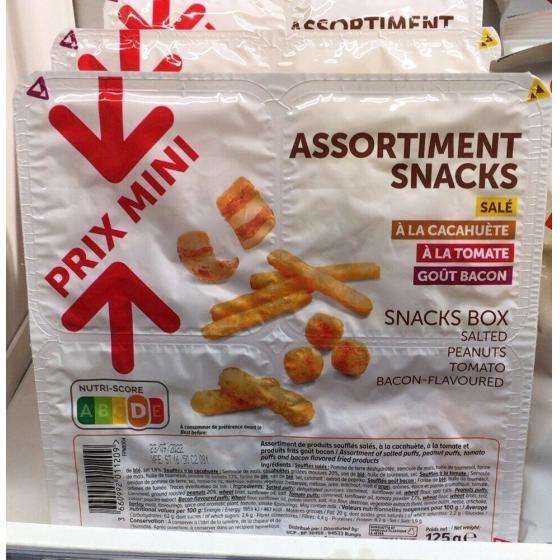 ASSORTIMENT SNACKS 125 G