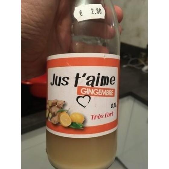 JUS DE FRUITS T\'AIME CONCENTRE A BASE GINGEMBRE 0,5L