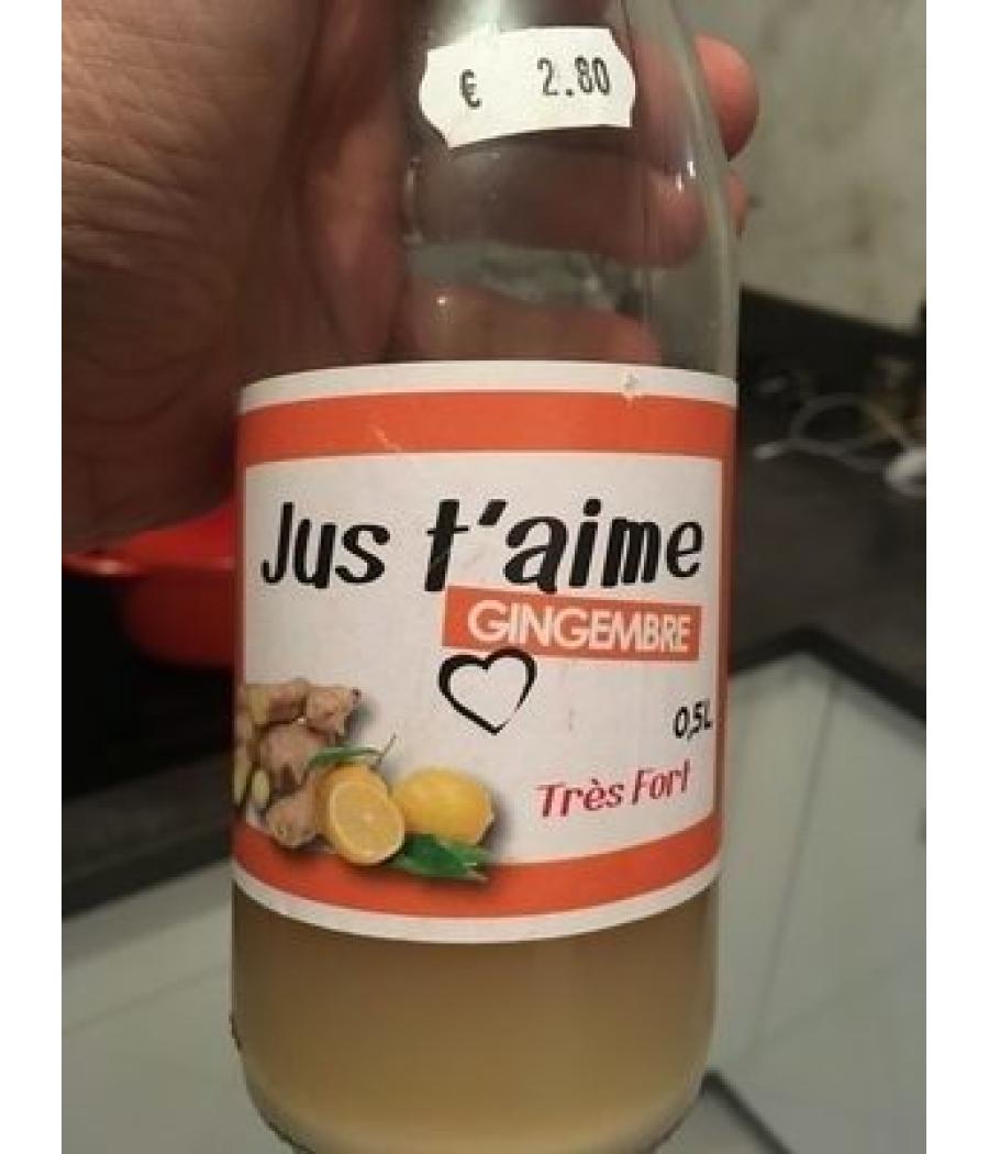 JUS DE FRUITS T\'AIME CONCENTRE A BASE GINGEMBRE 0,5L JUS DE FRUITS T\'AIME CONCENTRE A BASE GINGEMBRE 0,5L