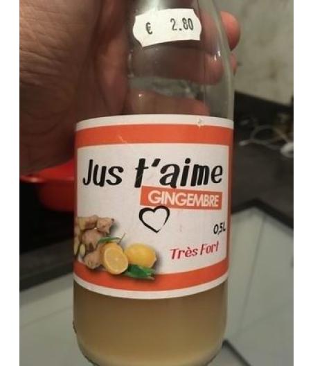 JUS DE FRUITS T\'AIME CONCENTRE A BASE GINGEMBRE 0,5L