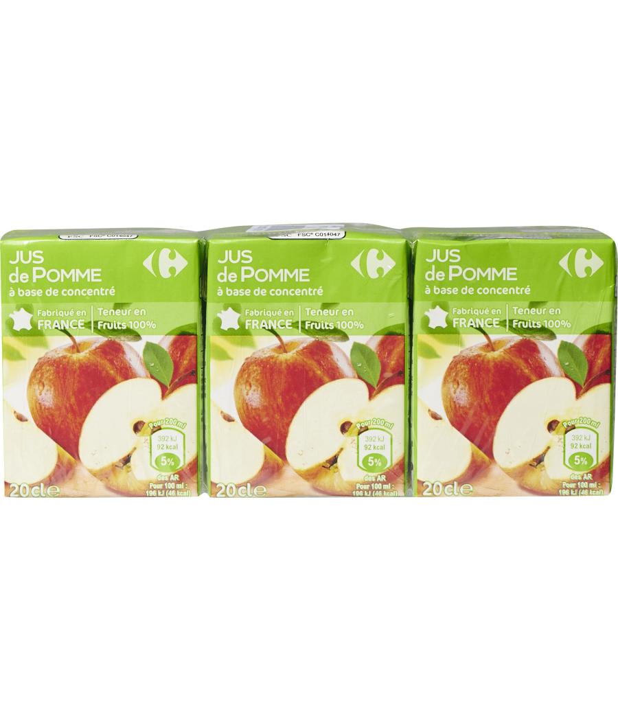 JUS DE POMME CARREFOUR 6x20CL JUS DE POMME CARREFOUR 6x20CL
