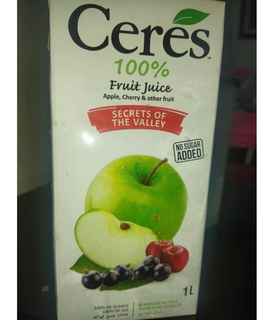 JUS DE FRUITS SANS SUCRE AJOUTE CERES 1L JUS DE FRUITS SANS SUCRE AJOUTE CERES 1L