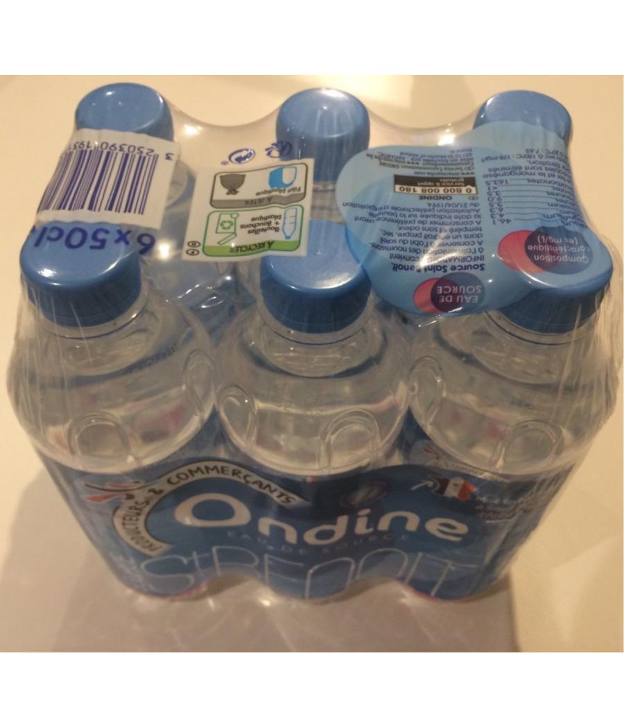EAU DE SOURCE ONDINE 6 X 50 CL PACK 6 EAU DE SOURCE ONDINE 6 X 50 CL PACK 6