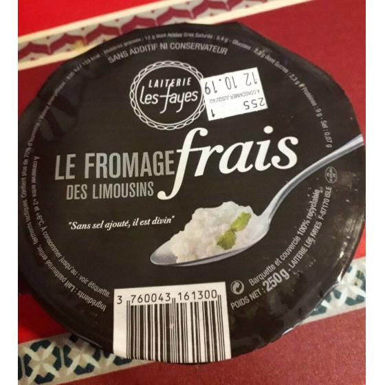 LE FROMAGE FRAIS DES LIMOUSINS 250 G