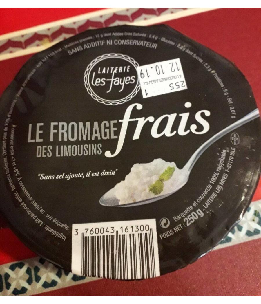 LE FROMAGE FRAIS DES LIMOUSINS 250 G LE FROMAGE FRAIS DES LIMOUSINS 250 G