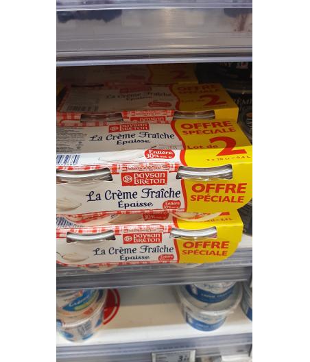 CREME FRAICHE EPAISSE LOT 2 PB 2 X 20 CL