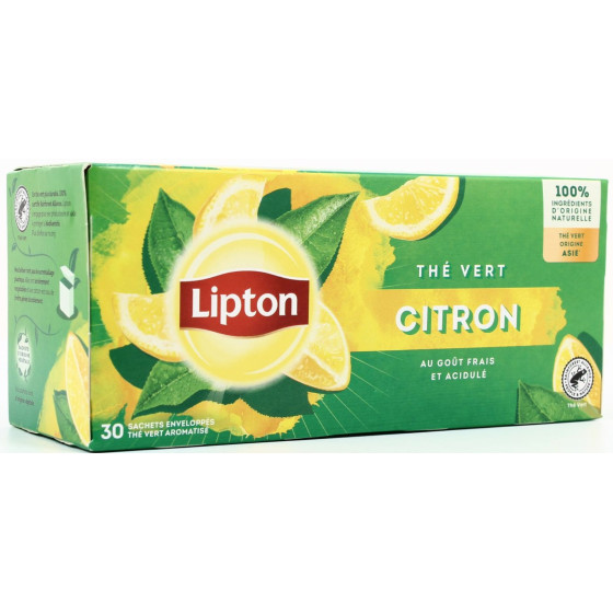 THE VERT CITRON AU GOUT FRAIS ET ACIDULE 30 SACHETS 48G