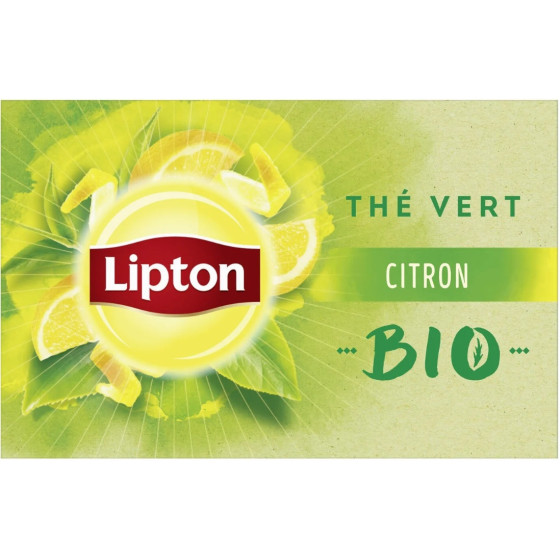 LIPTON THE VERT BIO CITRON 20 SACHETS 26G