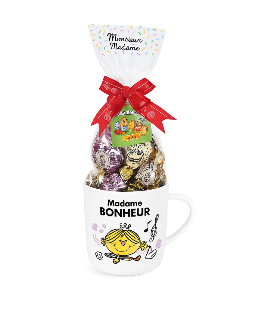 MUG REMPLIE DE  CHOCOLAT AU LAIT PRALINES ET CEREALES FIZZY 100G MUG REMPLIE DE  CHOCOLAT AU LAIT PRALINES ET CEREALES FIZZY 100G