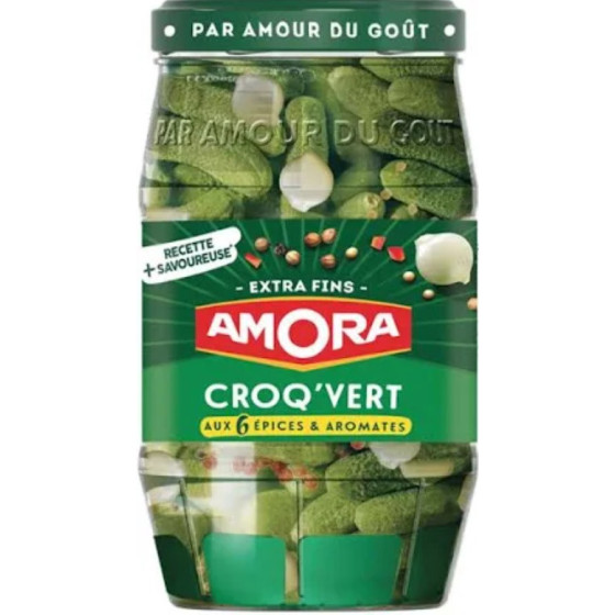 CORNICHONS EXTRA-FINS AMORA POT DE 205 G