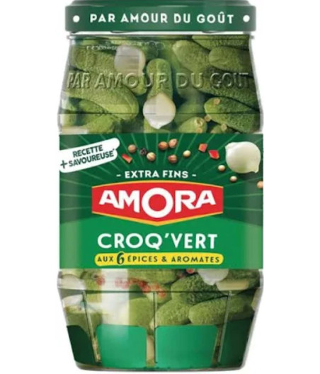 CORNICHONS EXTRA-FINS AMORA POT DE 205 G