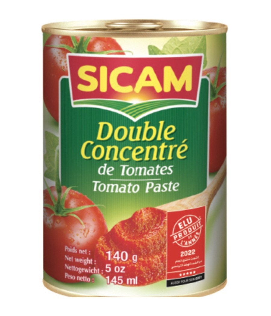 DOUBLE CONCENTRE DE TOMATES 140G DOUBLE CONCENTRE DE TOMATES 140G