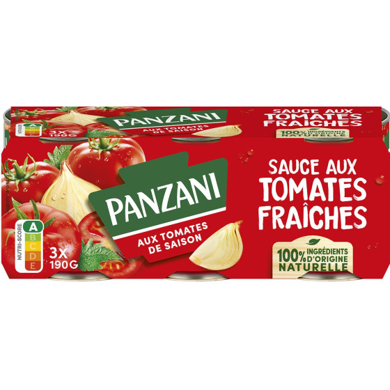 SAUCES AUX TOMATES FRAICHES 3 X 190G