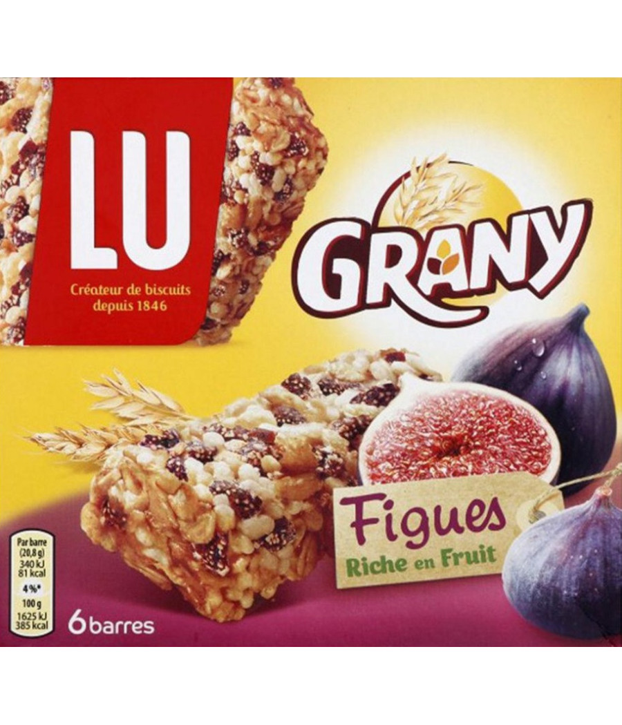 BARRE CEREALIERE A LA FIGUE, AROMATISEE GRANY 125G BARRE CEREALIERE A LA FIGUE, AROMATISEE GRANY 125G