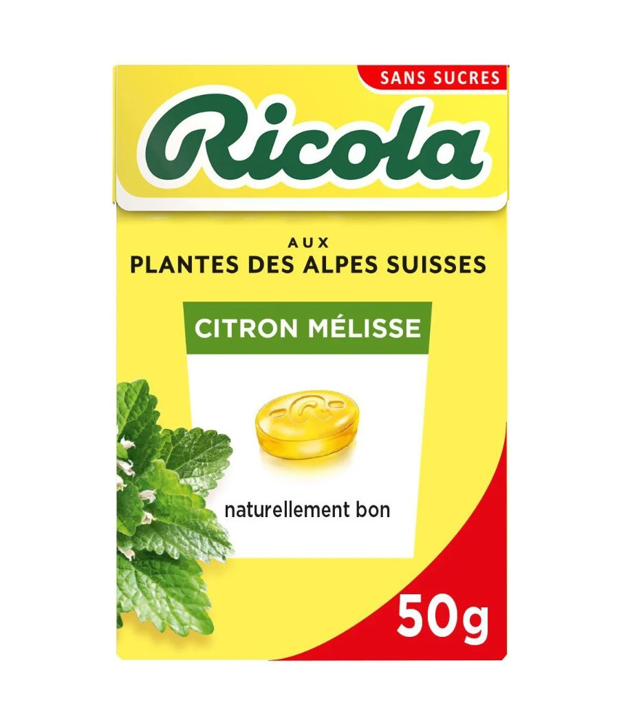 BONBONS RICOLA CITRON MELISSE 50 G BONBONS RICOLA CITRON MELISSE 50 G