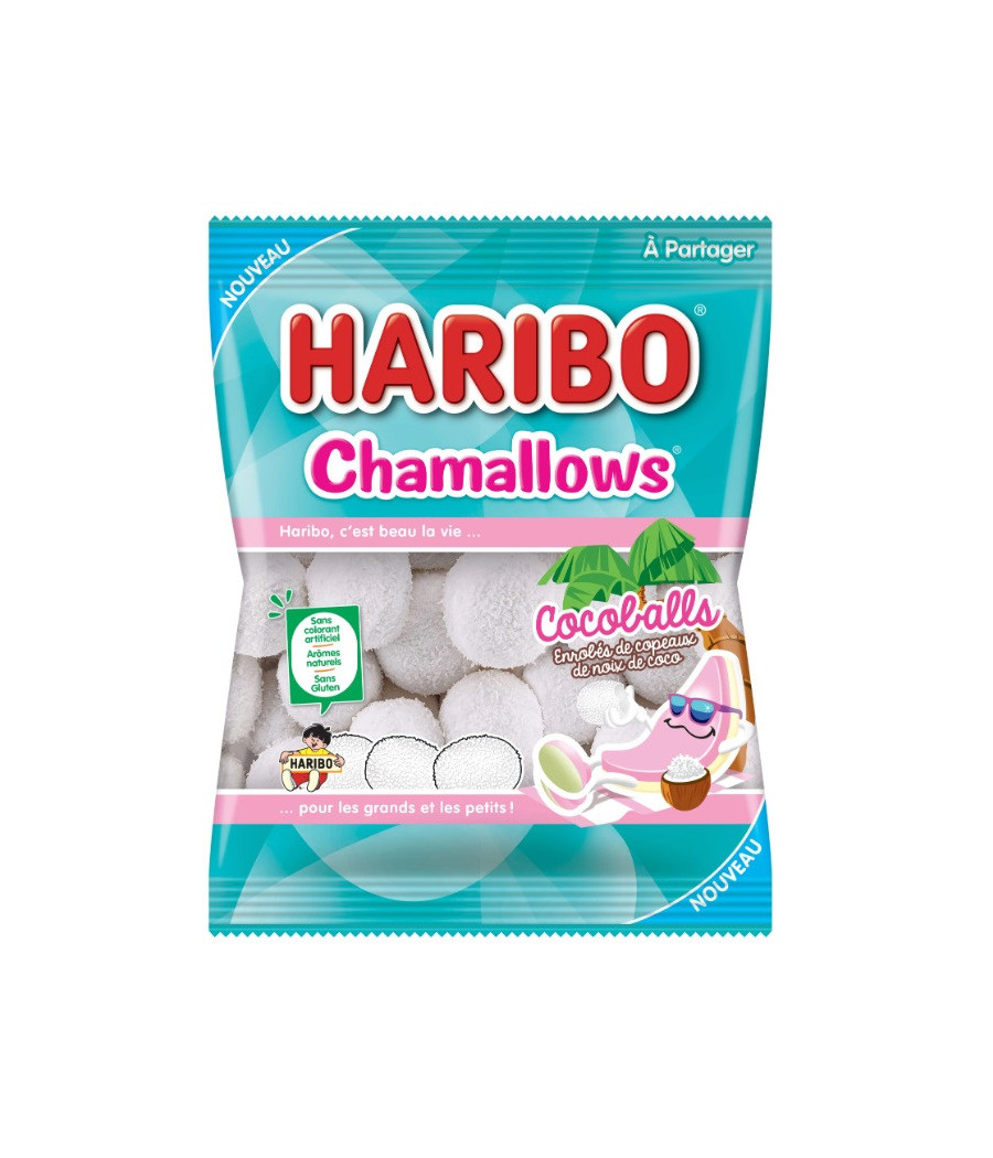CHAMALLOWS - COCOBALLS - ENROBES DE COPEAUX DE NOIX DE COCO 175 G (26 X 6,73 G) CHAMALLOWS - COCOBALLS - ENROBES DE COPEAUX DE NOIX DE COCO 175 G (26 X 6,73 G)