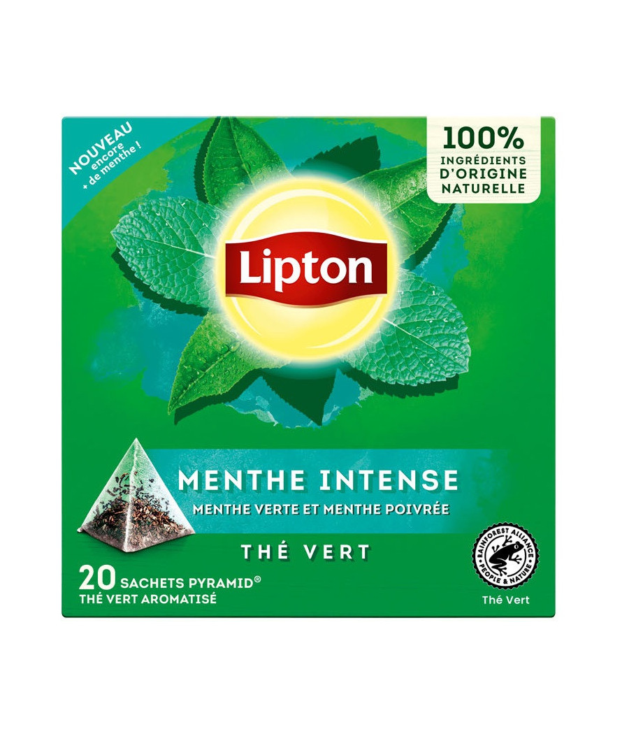 LIPTON THE VERT MENTHE INTENSE 20 SACHETS 32G LIPTON THE VERT MENTHE INTENSE 20 SACHETS 32G