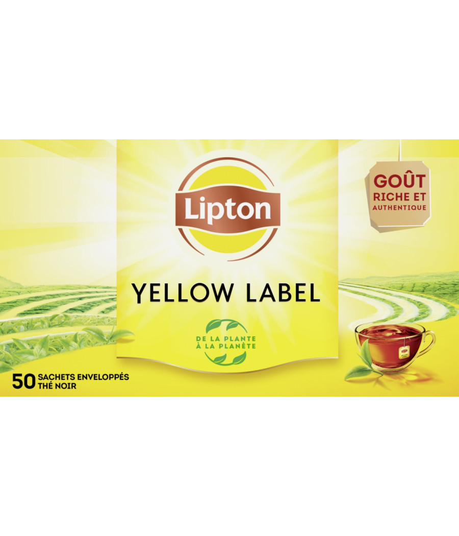 LIPTON YELLOW THE NOIR YELLOW LABEL 50 SACHETS 100G LIPTON YELLOW THE NOIR YELLOW LABEL 50 SACHETS 100G
