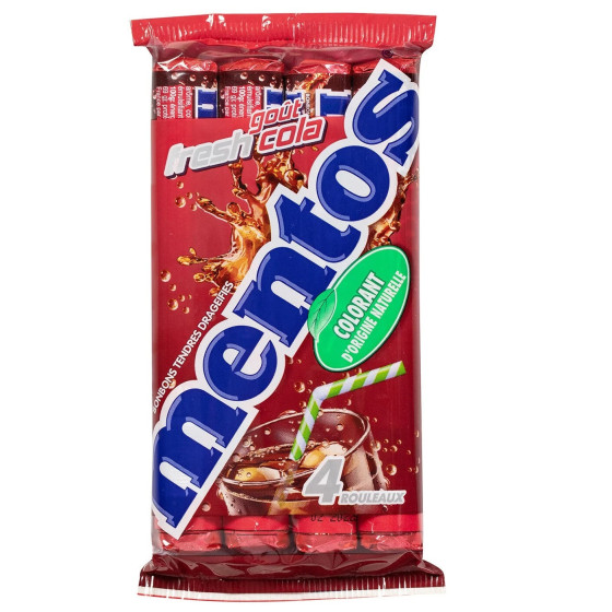 BONBONS FRESH COLA MENTOS  COLA 4 X 37,5 G
