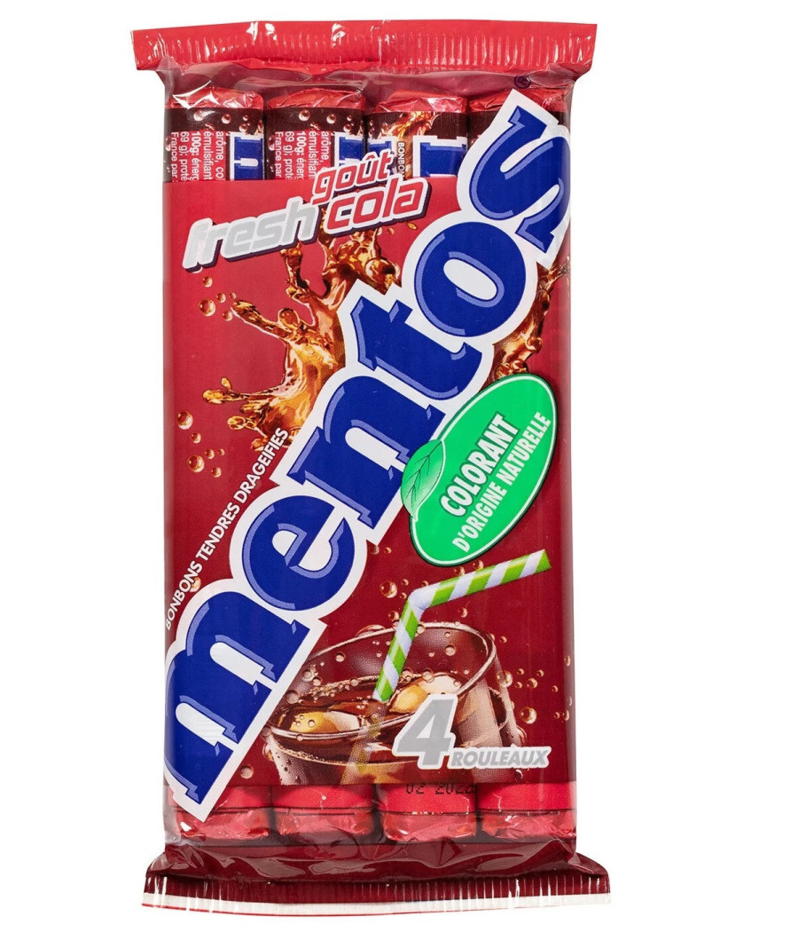 BONBONS FRESH COLA MENTOS  COLA 4 X 37,5 G BONBONS FRESH COLA MENTOS  COLA 4 X 37,5 G