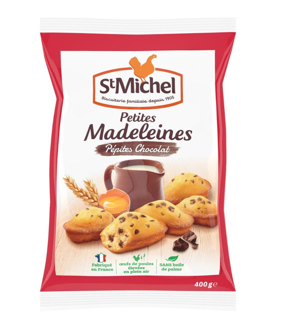 PETITE MADELEINE AUX PÉPITES DE CHOCOLAT 400 G PETITE MADELEINE AUX PÉPITES DE CHOCOLAT 400 G