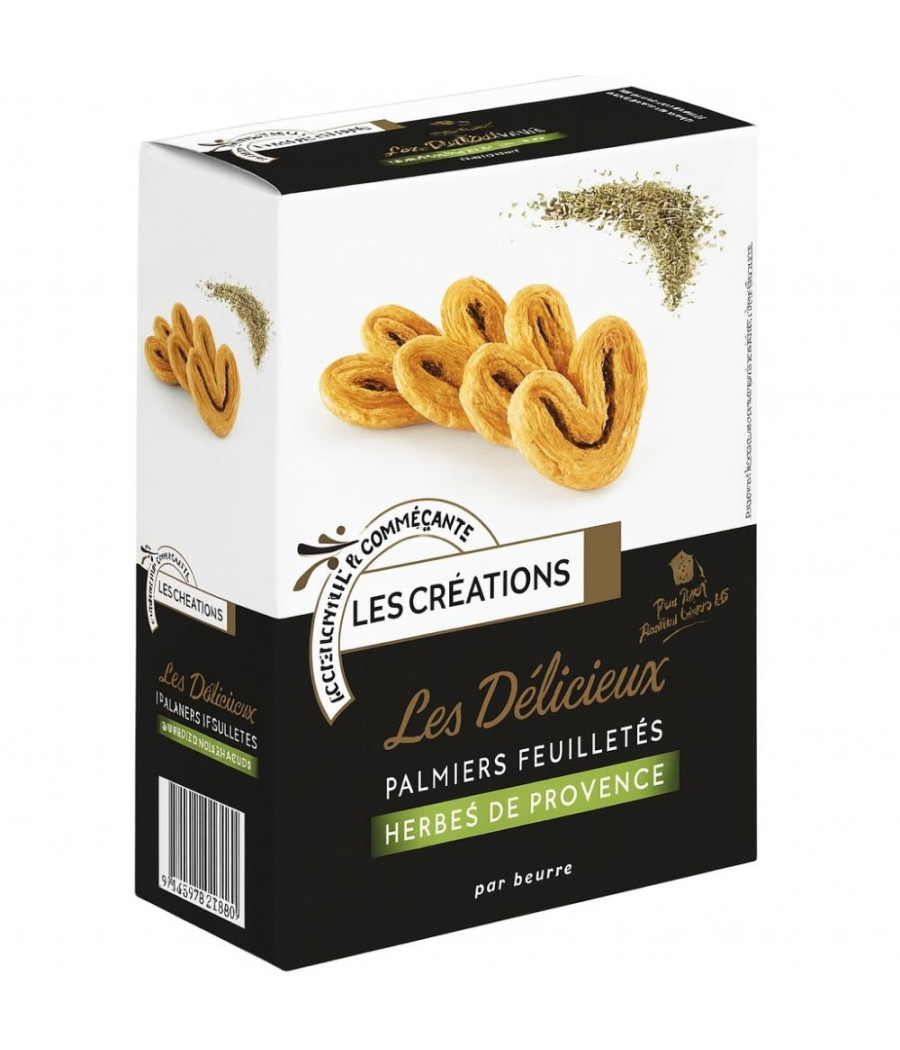 PALMIERS FEUILLETES HERBES DE PROVENCE 100G PALMIERS FEUILLETES HERBES DE PROVENCE 100G