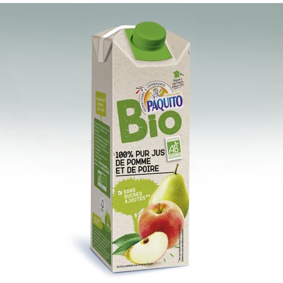 JUS POMME POIRE BIO PAQUITO BRIQUE 75CL