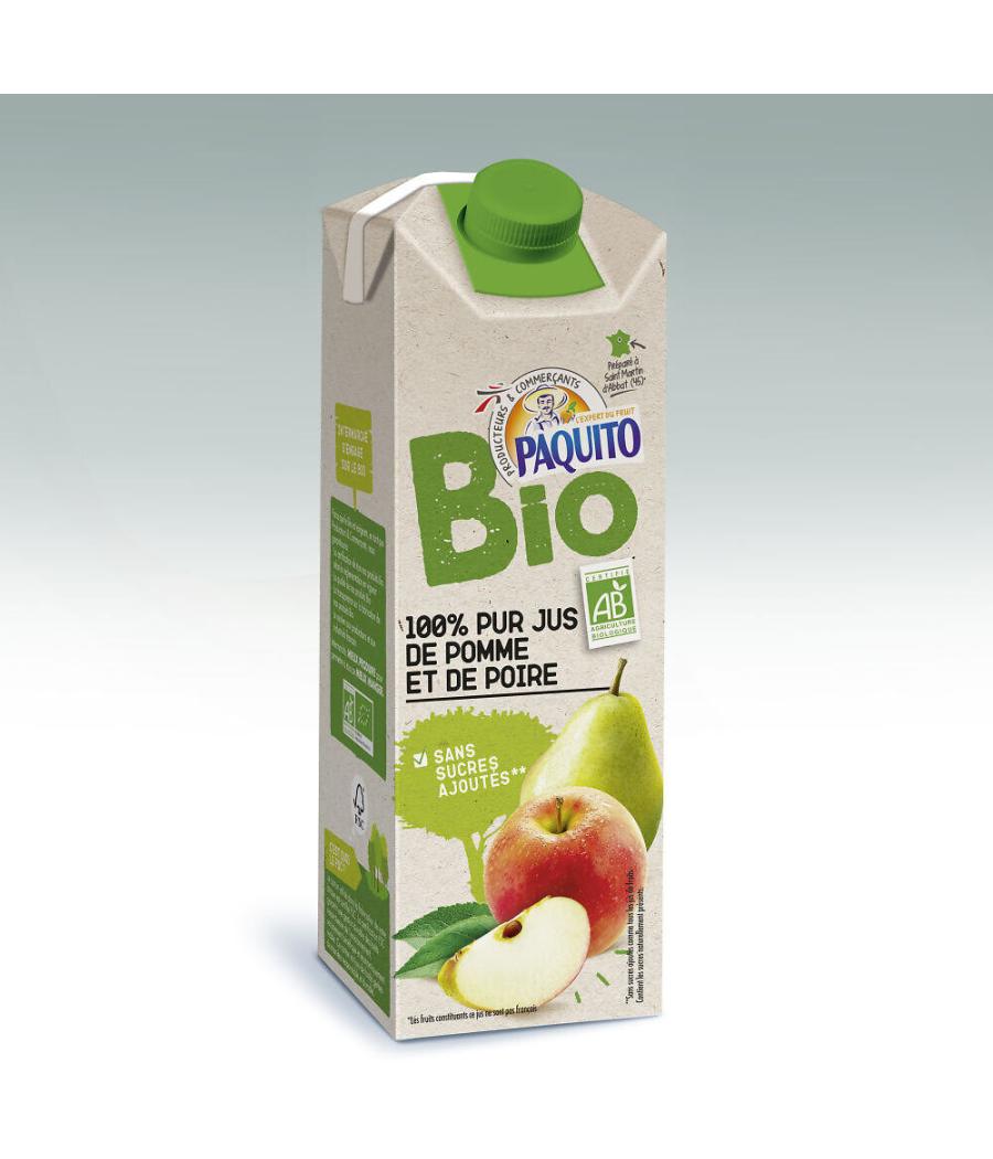 JUS POMME POIRE BIO PAQUITO BRIQUE 75CL JUS POMME POIRE BIO PAQUITO BRIQUE 75CL