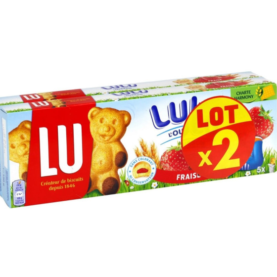 LULU OURSON FRAISE LOT  2X150G