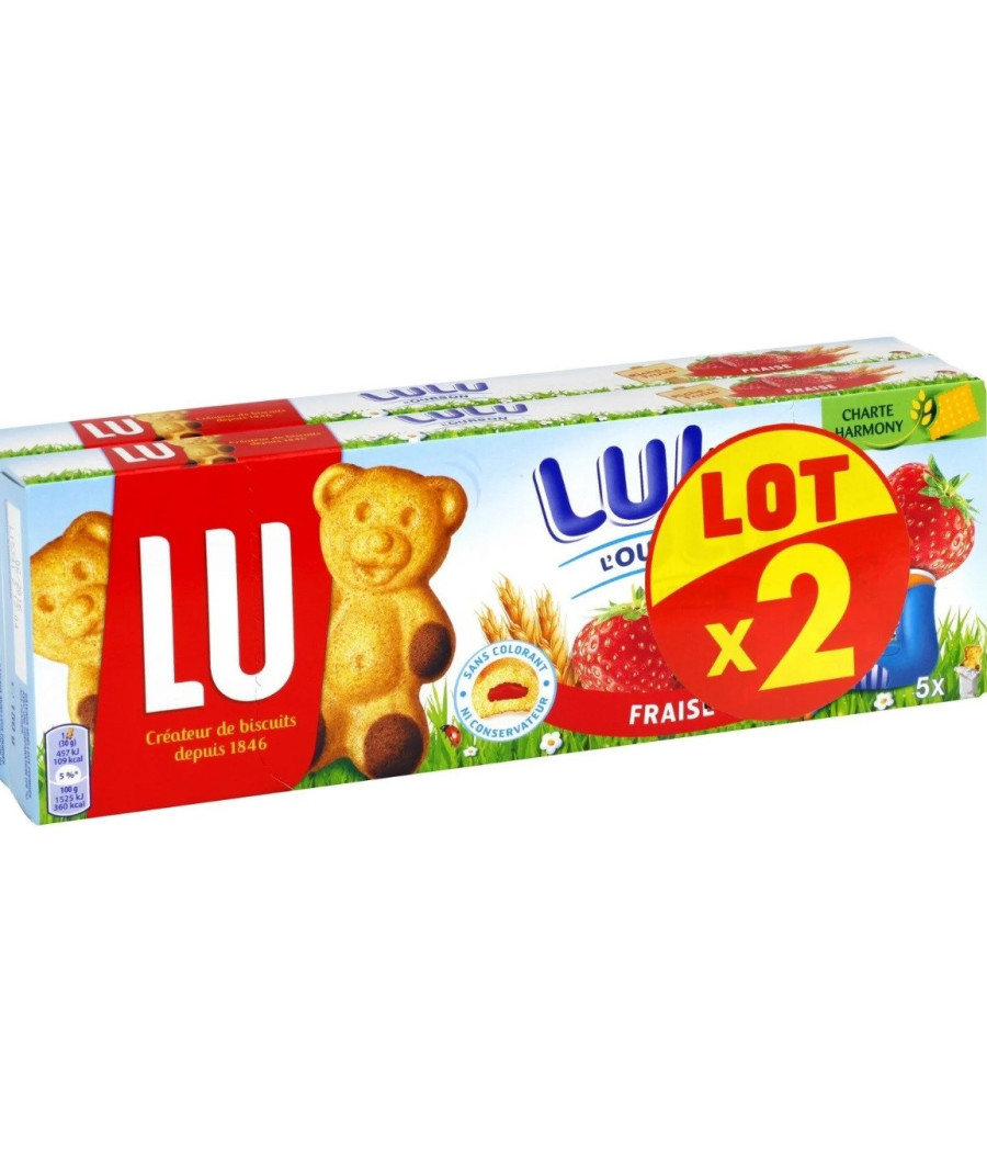LULU OURSON FRAISE LOT  2X150G LULU OURSON FRAISE LOT  2X150G