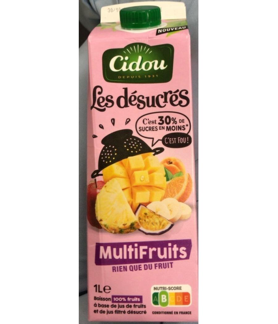 JUS LES DESUCRES MULTIFRUITS CIDOU 1L JUS LES DESUCRES MULTIFRUITS CIDOU 1L