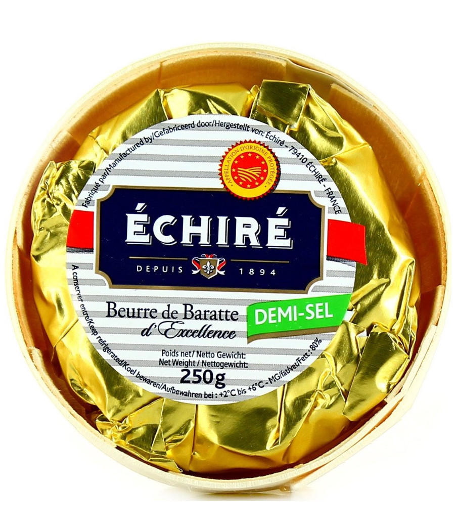 BEURRE DE BARATTE D'EXCELLENCE DEMI-SEL AOP 250 G BEURRE DE BARATTE D'EXCELLENCE DEMI-SEL AOP 250 G
