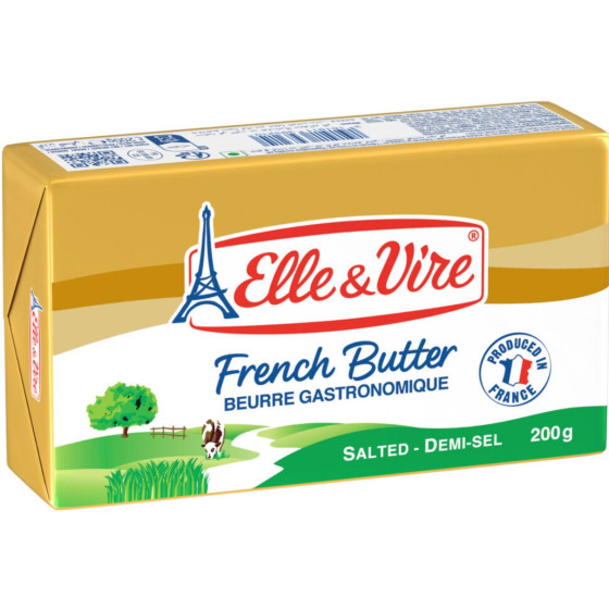 BEURRE DEMI-SEL ELLE & VIRE SEL 200 G