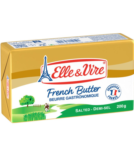 BEURRE DEMI-SEL ELLE & VIRE SEL 200 G