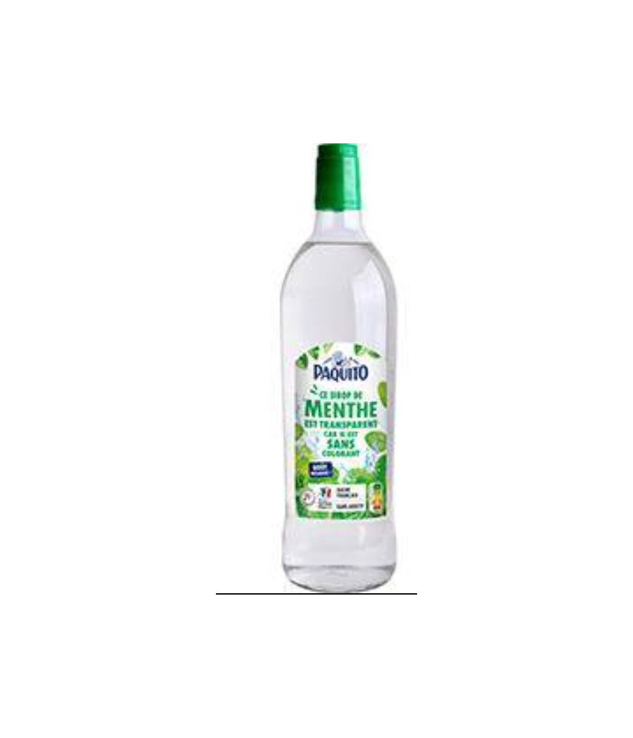 SIROP DE MENTHE TRANSPARENT PAQUITO 1L SIROP DE MENTHE TRANSPARENT PAQUITO 1L