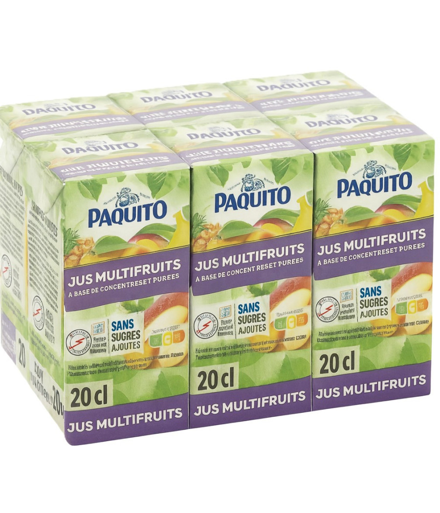 JUS DE FRUITS MULTIFRUIT BRIQUETTES PAQUITO 6X20CL JUS DE FRUITS MULTIFRUIT BRIQUETTES PAQUITO 6X20CL