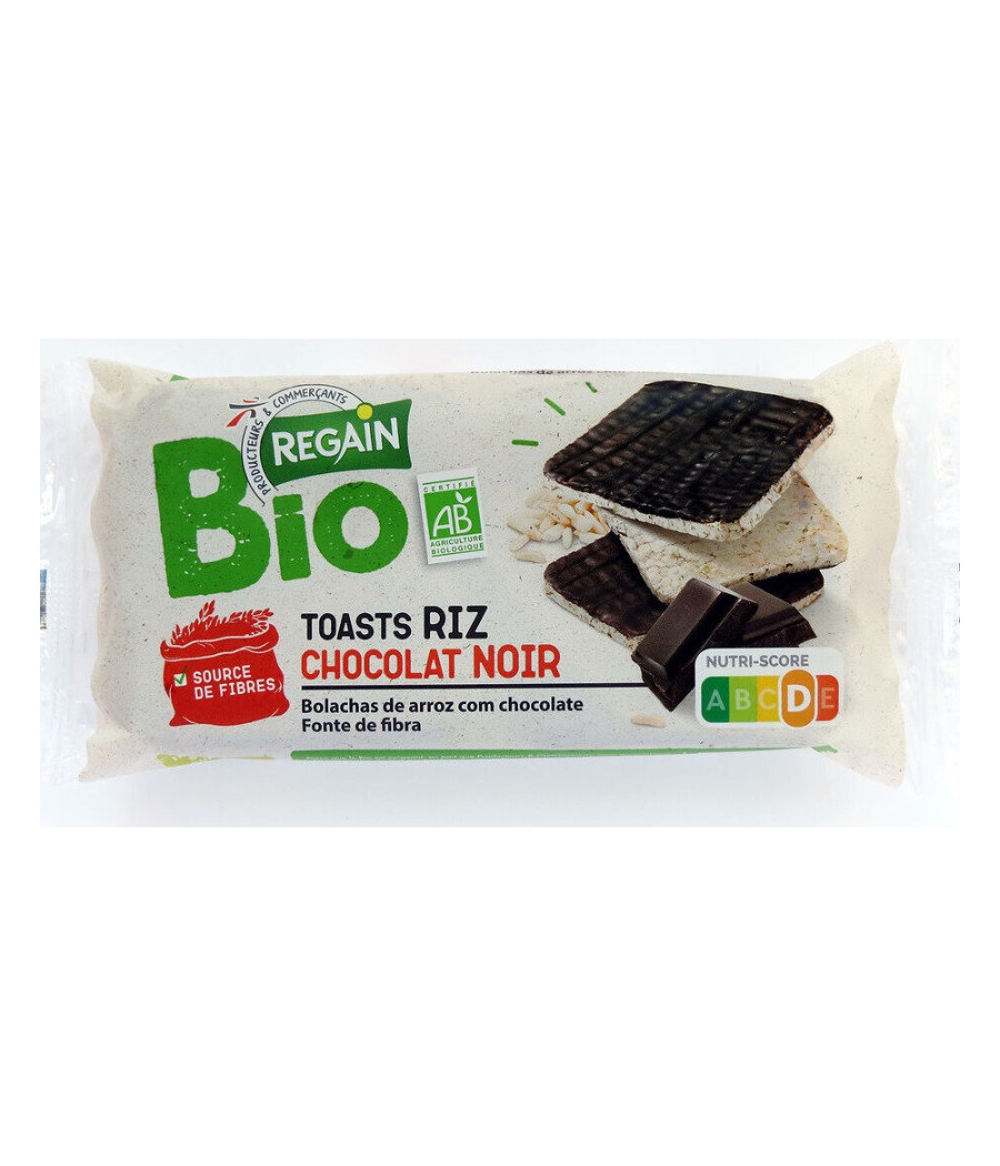 TOASTS DE RIZ NAPPES AU CHOCOLAT NOIR BIO 100G TOASTS DE RIZ NAPPES AU CHOCOLAT NOIR BIO 100G
