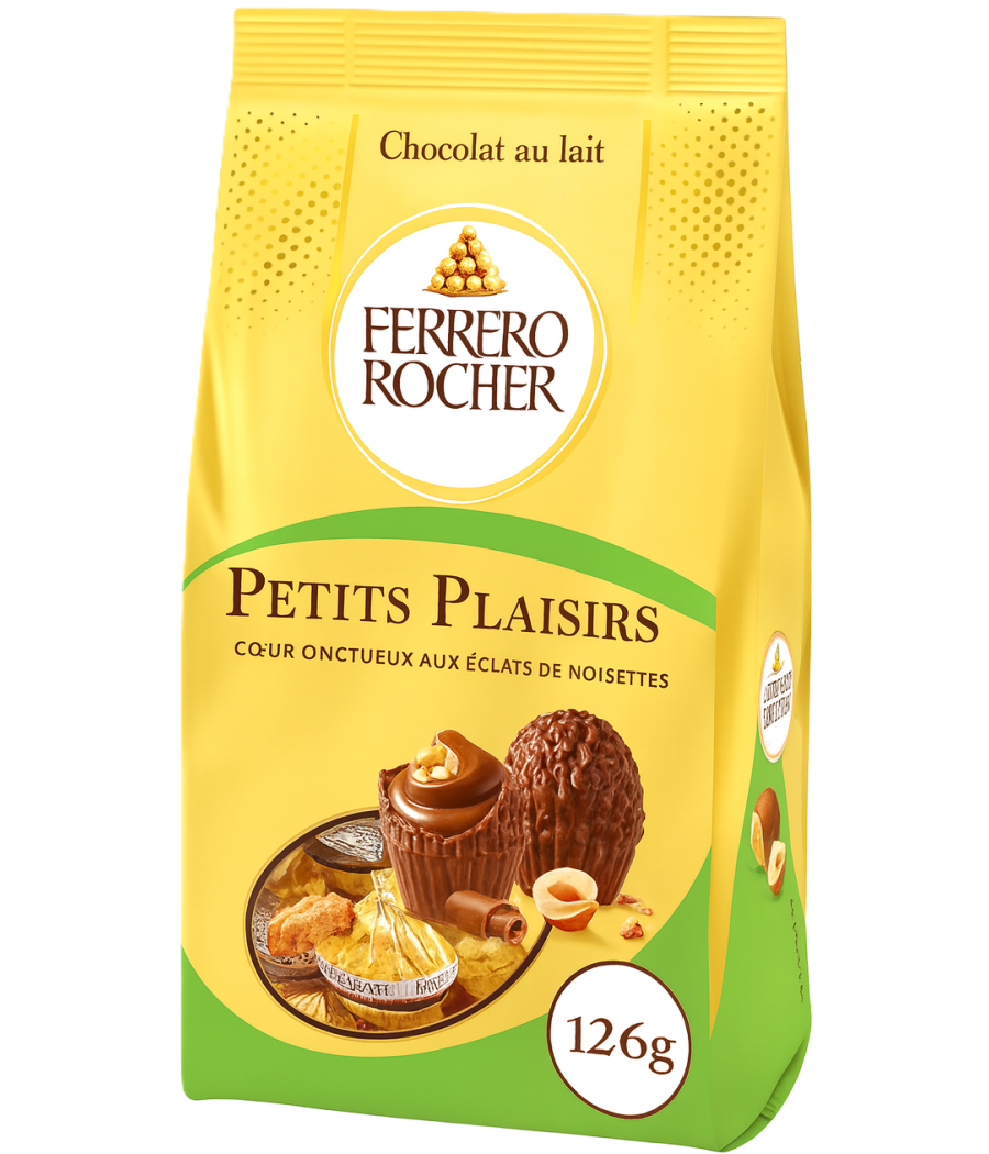 PETITS PLAISIRS CHOCOLAT AU LAIT FERRERO ROCHER 126G PETITS PLAISIRS CHOCOLAT AU LAIT FERRERO ROCHER 126G
