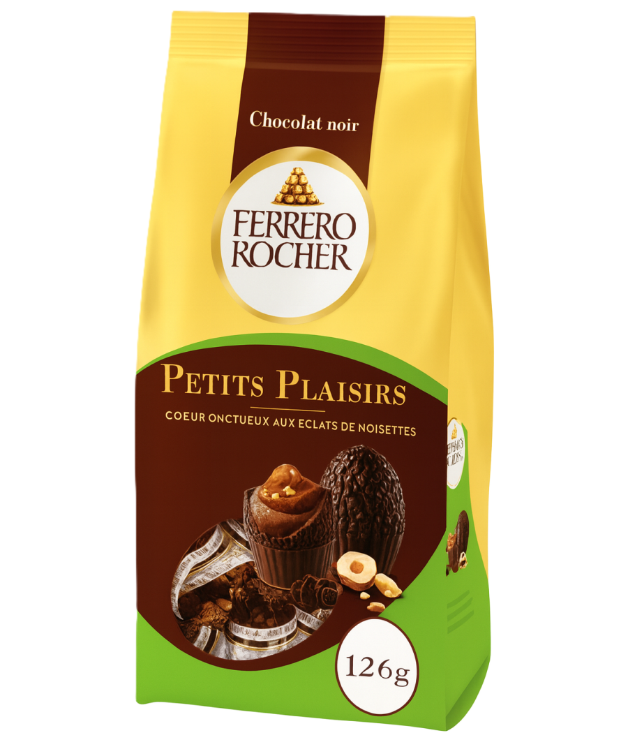 ROCHER PETITS PLAISIRS DARK CHOCOLAT NOIR FERRERO ROCHER 126G ROCHER PETITS PLAISIRS DARK CHOCOLAT NOIR FERRERO ROCHER 126G
