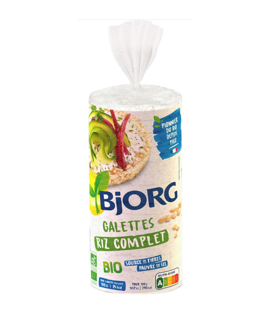 GALETTES RIZ COMPLET BIO BJORG 130G GALETTES RIZ COMPLET BIO BJORG 130G