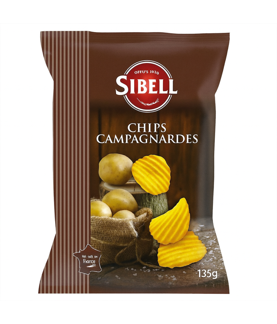 CHIPS CAMPAGNARDES SIBELL 135G CHIPS CAMPAGNARDES SIBELL 135G