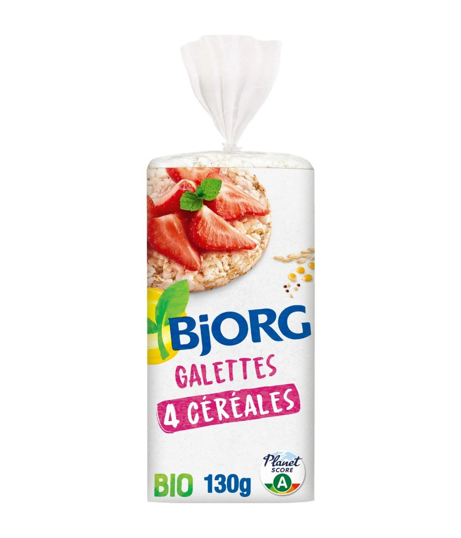 GALETTES AUX 4 CEREALES BIO BJORG 130G GALETTES AUX 4 CEREALES BIO BJORG 130G