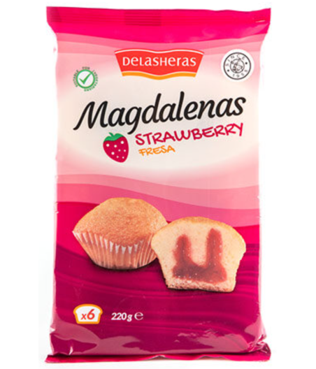 BISCUIT MAGDALENAS STRAWBERRY FRAISE 220G